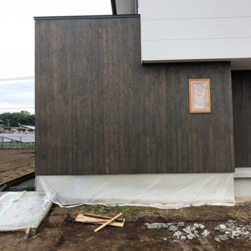 栃木県宇都宮市,外壁塗装工事,OSMOウッドステインプロテクター,板版