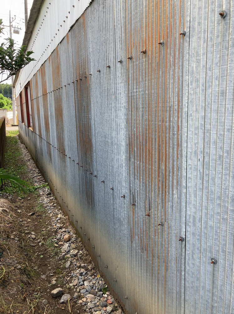 栃木県佐野市,倉庫の外壁塗り替え工事