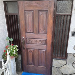 栃木県,木部塗装,玄関ドア.宇都宮市